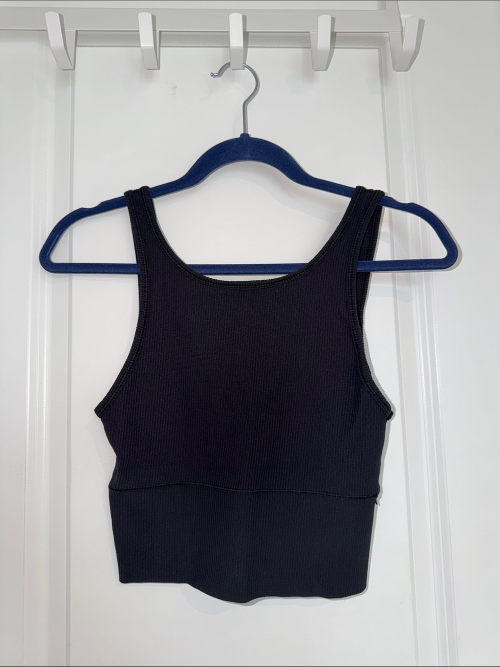 lululemon athletica Black Rib-Knit Cropped Tank